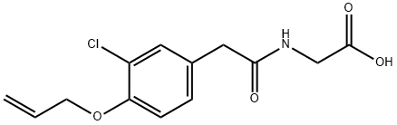 2-[[[3-Chloro-4-(2-propenyloxy)phenyl]acetyl]amino]acetic acid 结构式