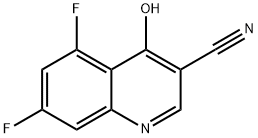 5,7-二氟-4-羟基-3-氰基喹啉 结构式