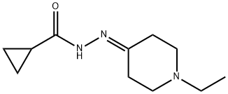 Cyclopropanecarboxylic acid, (1-ethyl-4-piperidinylidene)hydrazide (9CI) 结构式