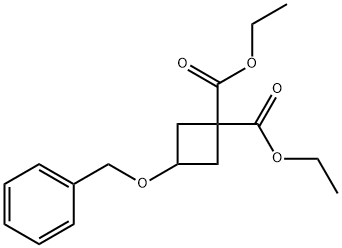 3-苄氧基环丁烷-1,1-二甲酸二乙酯 结构式