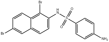4-amino-N-(1,6-dibromonaphthalen-2-yl)benzenesulfonamide 结构式