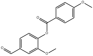 (4-甲烷酰-2-甲氧基-苯基)4-甲氧基苯甲酸酯 结构式