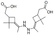 3,3'-[1,1'-(Hydrazine-1,2-diylidene)diethyl]bis[2,2-dimethylcyclobutane-1-acetic acid] 结构式