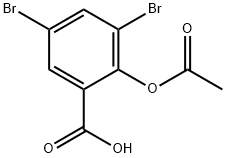 2-乙酰基-3,5-二溴邻羟基苯甲酸 结构式