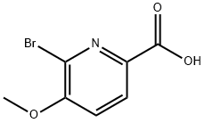 6-溴-5-甲氧基-2-羧酸吡啶 结构式