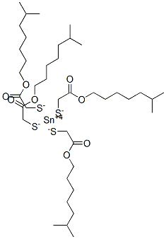 tin(4+) 2-(isooctyloxy)-2-oxoethane-1-thiolate 结构式
