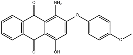 1-amino-4-hydroxy-2-(4-methoxyphenoxy)anthraquinone 结构式