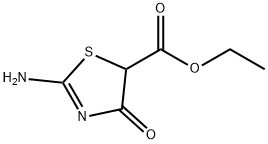 2-亚氨基-4-氧代-1,3-噻唑烷-5-羧酸乙酯 结构式