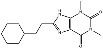 8-(2-Cyclohexylethyl)-1,3-dimethyl-7H-purine-2,6(1H,3H)-dione 结构式