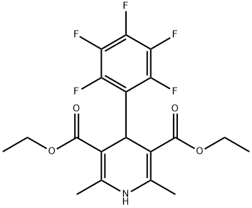 1,4-Dihydro-2,6-dimethyl-4-(pentafluorophenyl)-3,5-pyridinedicarboxylic  acid  diethyl  ester 结构式