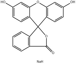 2-(3,6-dihydroxyxanthen-9-yl)benzoic acid, sodium salt 结构式