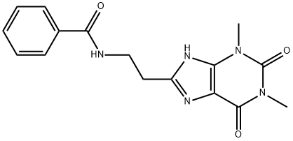 N-[2-(1,3-dimethyl-2,6-dioxo-7H-purin-8-yl)ethyl]benzamide 结构式