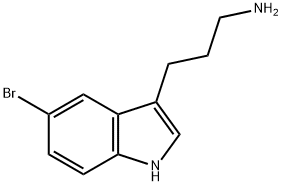 3-(5-溴-3-吲哚基)-1-丙胺 结构式