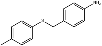 4-[(4-methylphenyl)sulfanylmethyl]aniline 结构式