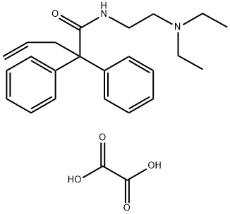 N-(2-diethylaminoethyl)-2,2-diphenyl-pent-4-enamide, oxalic acid 结构式