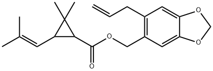 (6-prop-2-enylbenzo[1,3]dioxol-5-yl)methyl 2,2-dimethyl-3-(2-methylpro p-1-enyl)cyclopropane-1-carboxylate 结构式