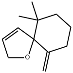 6,6-Dimethyl-10-methylene-1-oxaspiro[4.5]dec-3-ene 结构式