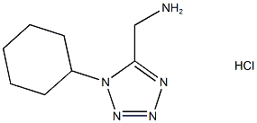 (1-环己基-1H-四唑-5-基)甲胺盐酸盐 结构式