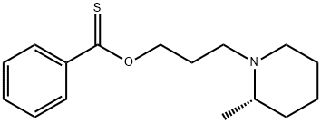 3-(2-methyl-1-piperidyl)propylsulfanyl-phenyl-methanone 结构式