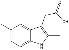 (2,5-二甲基-1H-吲哚-3-基)-乙酸 结构式