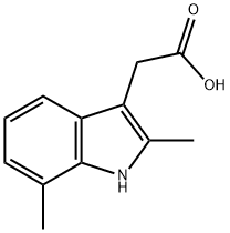 (2,7-DIMETHYL-1H-INDOL-3-YL)-ACETIC ACID 结构式