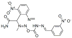 N-[(3-nitrophenyl)methylideneamino]-2-[[(3-nitrophenyl)methylideneamin o]carbamoylmethyl-nitroso-amino]acetamide 结构式