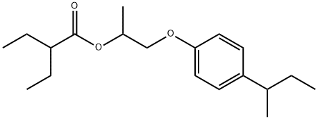 1-(4-butan-2-ylphenoxy)propan-2-yl 2-ethylbutanoate 结构式