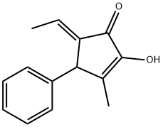 2-Cyclopenten-1-one, 5-ethylidene-2-hydroxy-3-methyl-4-phenyl-, (5E)- (9CI) 结构式