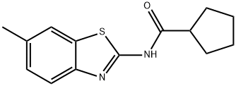 Cyclopentanecarboxamide, N-(6-methyl-2-benzothiazolyl)- (9CI) 结构式