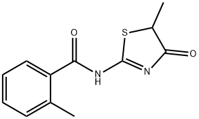 Benzamide, N-(4,5-dihydro-5-methyl-4-oxo-2-thiazolyl)-2-methyl- (9CI) 结构式