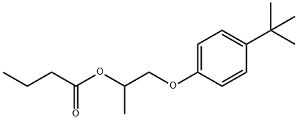 1-(4-tert-butylphenoxy)propan-2-yl butanoate 结构式