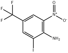 2-碘-6-硝基-4-(三氟甲基)苯胺 结构式
