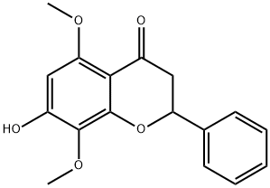 7-羟基-5,8-二甲氧基黄烷酮 结构式