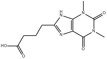 茶碱-8-丁酸 结构式