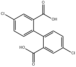 4,4'-二氯-2,2'-二羧基联苯 结构式