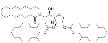 山梨坦三异硬脂酸酯 结构式