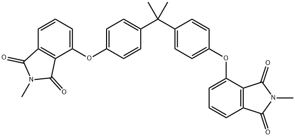 4,4'-[(1-Methylethylidene)bis(4,1-phenyleneoxy)]bis[2-methyl-1H-isoindole-1,3(2H)-dione] 结构式