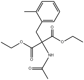 diethyl 2-acetamido-2-[(2-methylphenyl)methyl]propanedioate 结构式