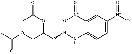2,3-di-O-acetylglyceroaldehyde-2,4-dinitrophenylhydrazone 结构式