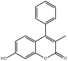 7-羟基-3-甲基-4-苯基香豆素 结构式