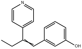 3-(2-pyridin-4-ylbut-1-enyl)phenol 结构式