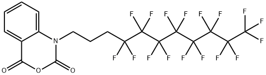 1-(4,4,5,5,6,6,7,7,8,8,9,9,10,10,11,11,11-十七氟十一烷基)-3,1-苯并噁嗪-2,4(1H)-二酮 结构式