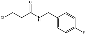 3-氯-N-(4-氟苄基)丙酰胺 结构式