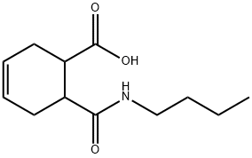 6-(丁基氨基甲酰基)环己-3-烯-1-羧酸 结构式