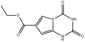 Pyrrolo[1,2-a]-1,3,5-triazine-7-carboxylic acid, 1,2,3,4-tetrahydro-2, 4-dioxo-, ethyl ester 结构式