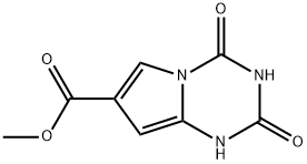 1,2,3,4-Tetrahydro-2,4-dioxopyrrolo[1,2-a]-1,3,5-triazine-7-carboxylic acid methyl ester 结构式