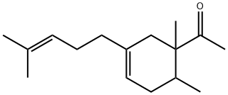 1-[1,6-dimethyl-3-(4-methylpent-3-enyl)-3-cyclohexen-1-yl]ethan-1-one 结构式