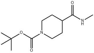 1-叔丁氧羰基哌啶-4-羧酸二甲胺 结构式