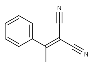 2-(1-苯基亚乙基)丙二腈 结构式
