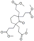 methyl 3-[1,3,3-tris(2-methoxycarbonylethyl)-2-oxo-cyclohexyl]propanoa te 结构式